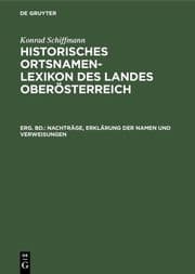 Cover von Nachträge, Erklärung der Namen und Verweisungen