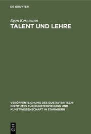 Cover von Talent und Lehre