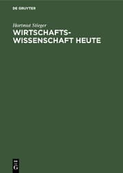Cover von Wirtschaftswissenschaft heute