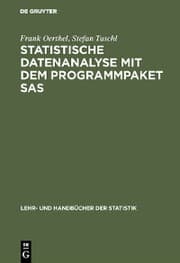 Cover von Statistische Datenanalyse mit dem Programmpaket SAS