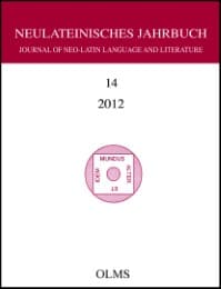 Cover von Neulateinisches Jahrbuch