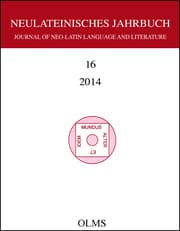 Cover von Neulateinisches Jahrbuch. Journal of Neo-Latin Language and Literature