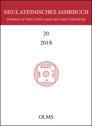 Cover von Neulateinisches Jahrbuch 20/2018