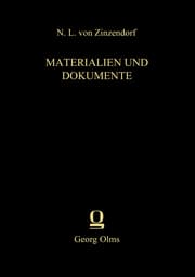 Cover von N. L. von Zinzendorf: Materialien und Dokumente