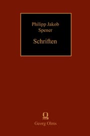 Cover von Philipp Jakob Spener: Schriften