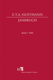 Cover von E.T.A. Hoffmann-Jahrbuch 1999
