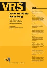 Cover von Verkehrsrechts-Sammlung (VRS) Band 110