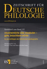 Cover von vnuornemliche alde vocabulen - gute, brauchbare wörter