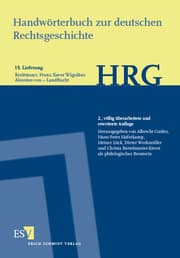 Cover von Handwörterbuch zur deutschen Rechtsgeschichte (HRG) - Lieferungsbezug - - - Lieferung 18: Kreittmayr, Franz Xaver Wiguläus Aloysius von-Landflucht