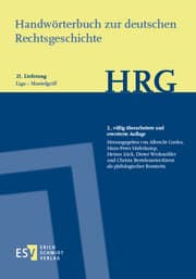 Cover von Handwörterbuch zur deutschen Rechtsgeschichte (HRG) - Lieferungsbezug - - - Lieferung 21: Liga-Mantelgriff