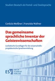 Cover von Das gemeinsame sprachliche Inventar der Geisteswissenschaften