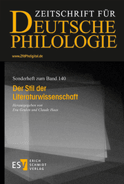 Cover von Der Stil der Literaturwissenschaft