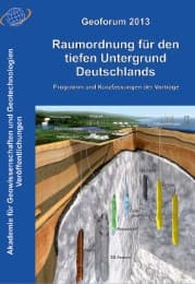 Cover von Geoforum 2013: Raumordnung für den tiefen Untergrund Deutschlands