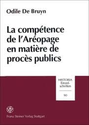 Cover von La competence de l'Areopage en matiere de proces publics
