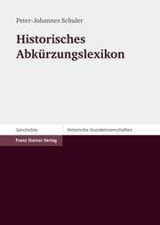 Cover von Historisches Abkürzungslexikon