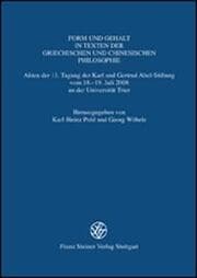 Cover von Form und Gehalt in Texten der griechischen und chinesischen Philosophie