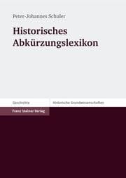 Cover von Historisches Abkürzungslexikon