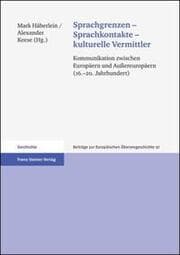 Cover von Sprachgrenzen, Sprachkontakte, kulturelle Vermittler