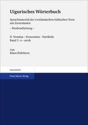 Cover von Uigurisches Wörterbuch. Sprachmaterial der vorislamischen türkischen Texte aus Zentralasien