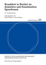 Cover von Krankheit in Briefen im deutschen und französischen Sprachraum