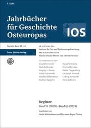 Cover von Jahrbücher für Geschichte Osteuropas - Neue Folge