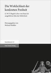 Cover von Die Wirklichkeit der konkreten Freiheit