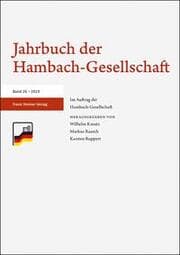 Cover von Jahrbuch der Hambach-Gesellschaft 26 (2019)