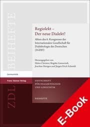 Cover von Regiolekt - Der neue Dialekt?