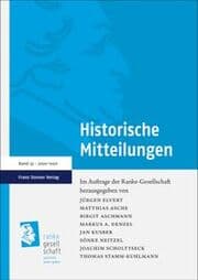 Cover von Historische Mitteilungen 32 (2020-2021)