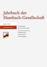 Cover von Jahrbuch der Hambach-Gesellschaft 29 (2022)