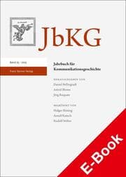 Cover von Jahrbuch für Kommunikationsgeschichte 25 (2023)