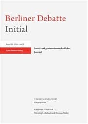 Cover von Berliner Debatte Initial 35 (2024) 2