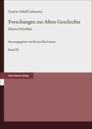 Cover von Forschungen zur Alten Geschichte 3