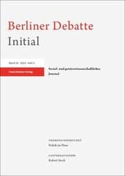 Cover von Berliner Debatte Initial 35 (2024) 4