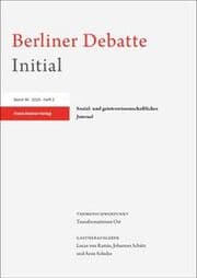 Cover von Berliner Debatte Initial 36 (2025) 2