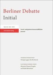 Cover von Berliner Debatte Initial 36 (2025) 3