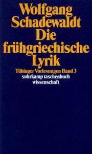 Cover von Die frühgriechische Lyrik