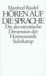 Cover von Hören auf die Sprache