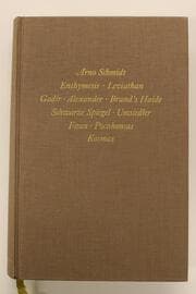 Cover von Bargfelder Ausgabe. Werkgruppe I. Romane, Erzählungen, Gedichte, Juvenilia