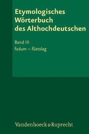 Cover von Etymologisches Wörterbuch des Althochdeutschen, Band 3