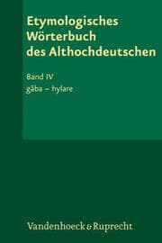 Cover von Etymologisches Wörterbuch des Althochdeutschen, Band 4