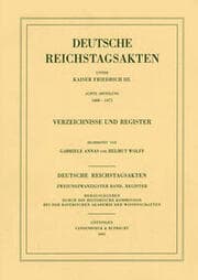 Cover von Deutsche Reichstagsakten unter Kaiser Friedrich III. Achte Abteilung 1468-1471. Verzeichnisse und Register
