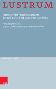 Cover von Lustrum Band 62 - 2020