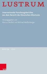 Cover von Lustrum 54/2012