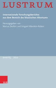Cover von Lustrum Band 63 - 2021
