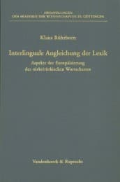 Cover von Interlinguale Angleichung der Lexik