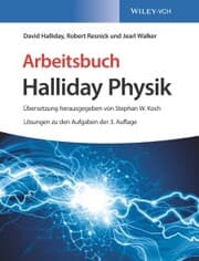 Cover von Arbeitsbuch Halliday Physik, Lösungen zu den Aufgaben der 3. Auflage