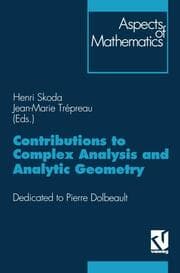 Cover von Contributions to Complex Analysis and Analytic Geometry