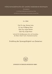 Cover von Ermittlung der Sprengzähigkeit von Gesteinen