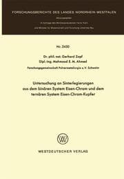 Cover von Untersuchung an Sinterlegierungen aus dem binären System Eisen-Chrom und dem ternären System Eisen-Chrom-Kupfer